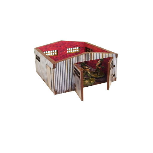Pre-painted WW2 Normandy Large Tin Shed