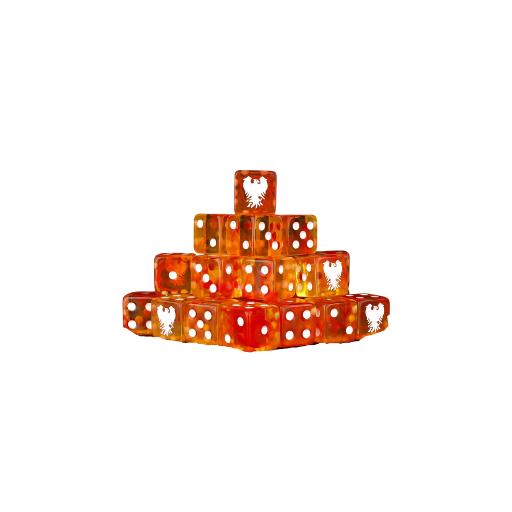 Fire Hawks Phoenix Dice 16mm Square (25 Stück)
