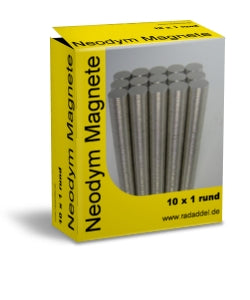 Neodym Magnete rund 10 x 1 mm (10 Stück)