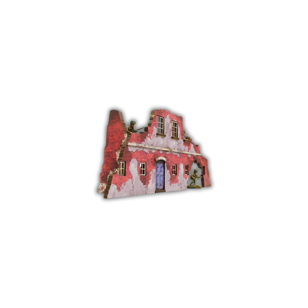 Pre-painted WW2 Normandy Ruined Large House 2