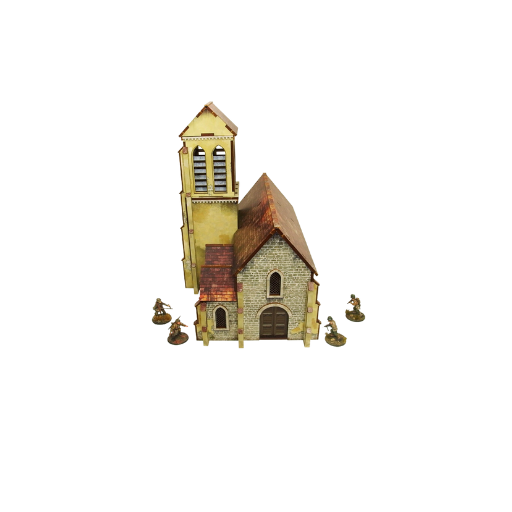 Pre-painted WW2 Normandy Church