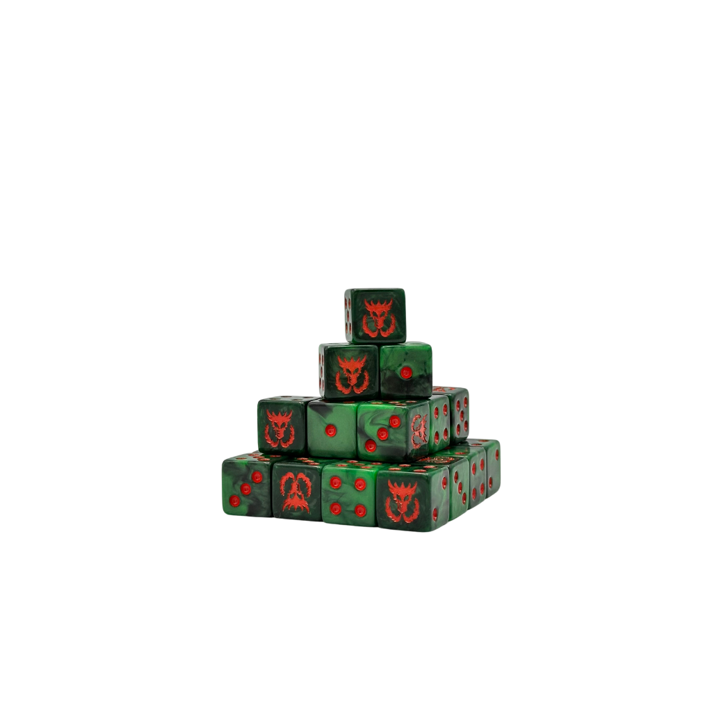 Flaming Drake Dice 16mm Square (25 Stück)