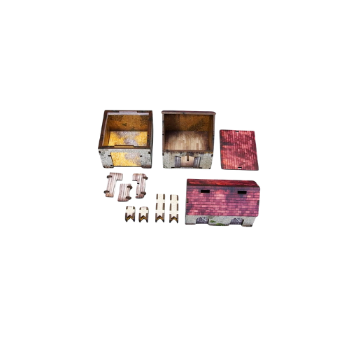 Pre-painted WWII Normandy Homestead with Outbuildings